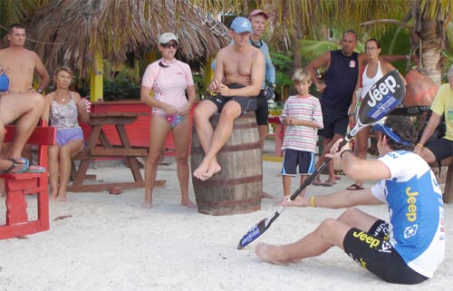 Surf Ski instructor Barry Lewin Surf Ski instructor Barry Lewin